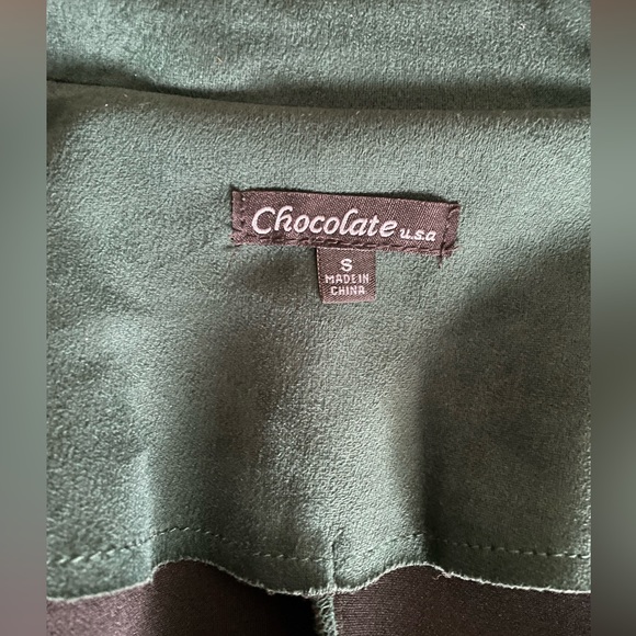 Chocolate USA | Green “Suede” Blazer | Sz Small - Picture 6 of 6